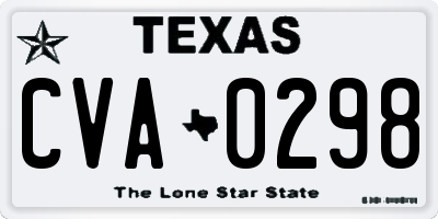 TX license plate CVA0298