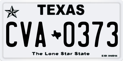 TX license plate CVA0373