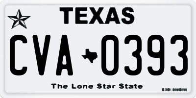 TX license plate CVA0393