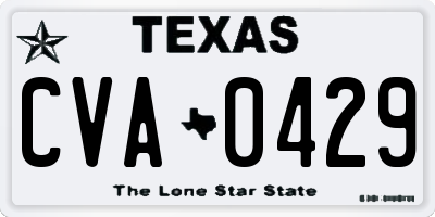TX license plate CVA0429