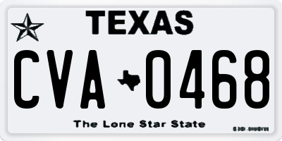 TX license plate CVA0468