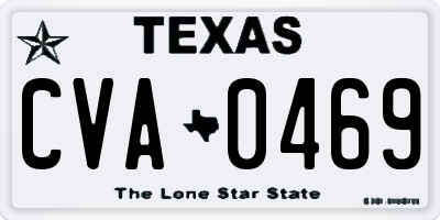 TX license plate CVA0469