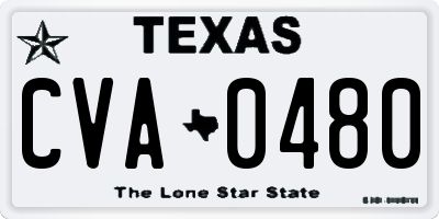 TX license plate CVA0480