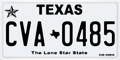 TX license plate CVA0485