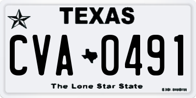 TX license plate CVA0491