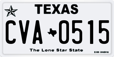 TX license plate CVA0515