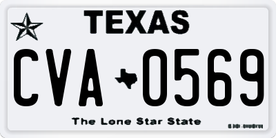 TX license plate CVA0569