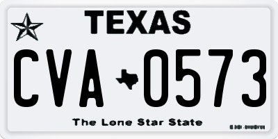 TX license plate CVA0573