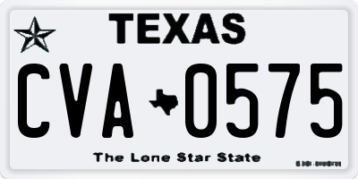 TX license plate CVA0575