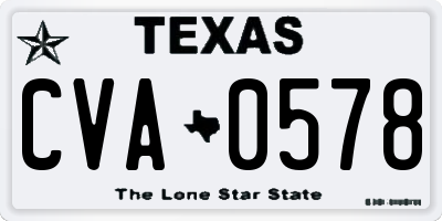 TX license plate CVA0578