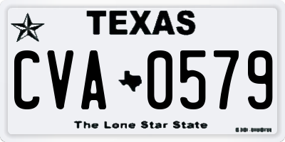 TX license plate CVA0579