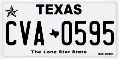 TX license plate CVA0595