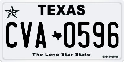 TX license plate CVA0596