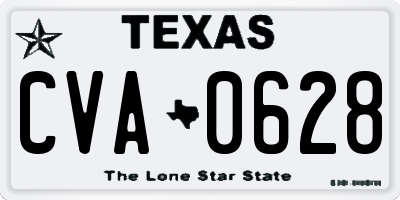 TX license plate CVA0628
