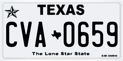 TX license plate CVA0659