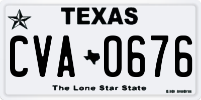 TX license plate CVA0676
