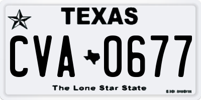 TX license plate CVA0677