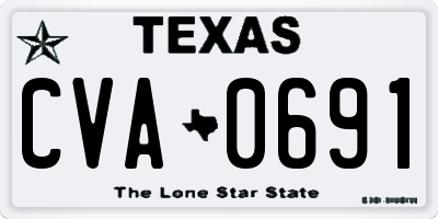 TX license plate CVA0691