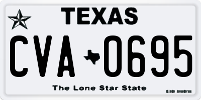 TX license plate CVA0695