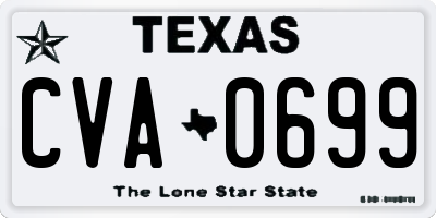 TX license plate CVA0699