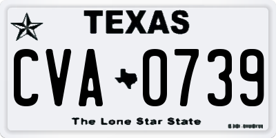 TX license plate CVA0739