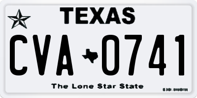 TX license plate CVA0741