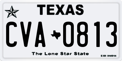 TX license plate CVA0813