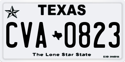 TX license plate CVA0823