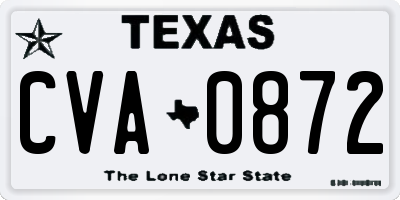 TX license plate CVA0872