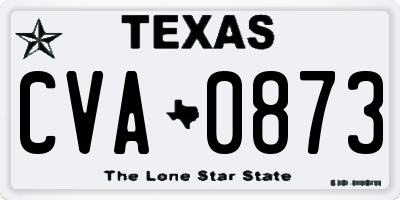TX license plate CVA0873