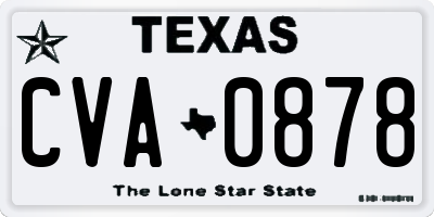 TX license plate CVA0878