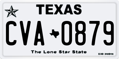 TX license plate CVA0879