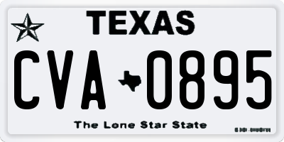 TX license plate CVA0895