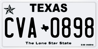 TX license plate CVA0898