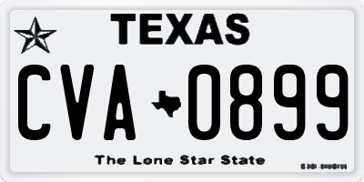 TX license plate CVA0899