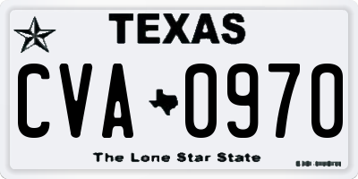 TX license plate CVA0970