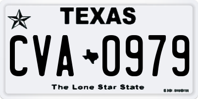 TX license plate CVA0979