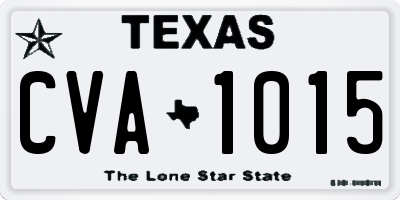TX license plate CVA1015
