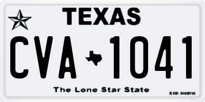 TX license plate CVA1041