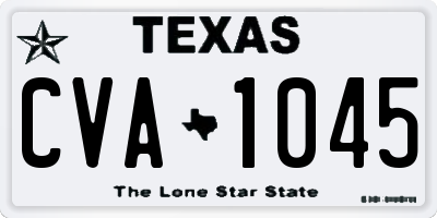 TX license plate CVA1045