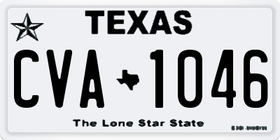TX license plate CVA1046