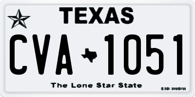 TX license plate CVA1051