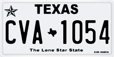 TX license plate CVA1054