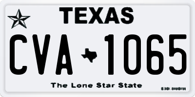 TX license plate CVA1065