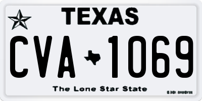 TX license plate CVA1069