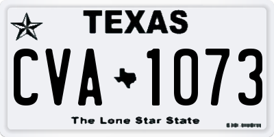 TX license plate CVA1073