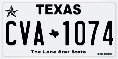 TX license plate CVA1074