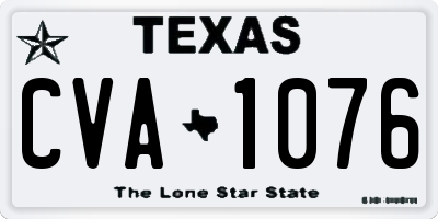 TX license plate CVA1076