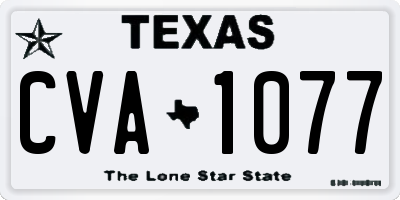 TX license plate CVA1077