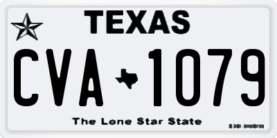 TX license plate CVA1079